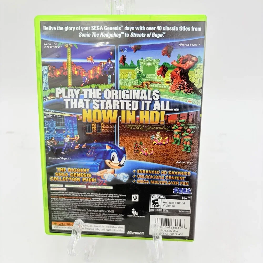 Sonic's Ultimate Genesis Collection (Xbox 360) manual Tested Working